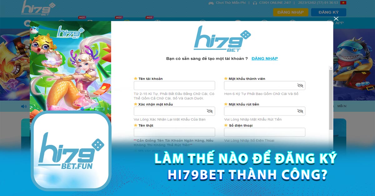 Làm thế nào để đăng ký HI79BET thành công?